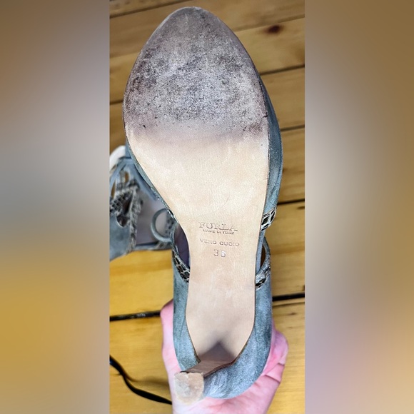 Furla Suede Lace-Up Stiletto Heels - Picture 11 of 11